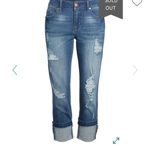 Cuffed Crop Skinny Jeans _ 1822 Denim